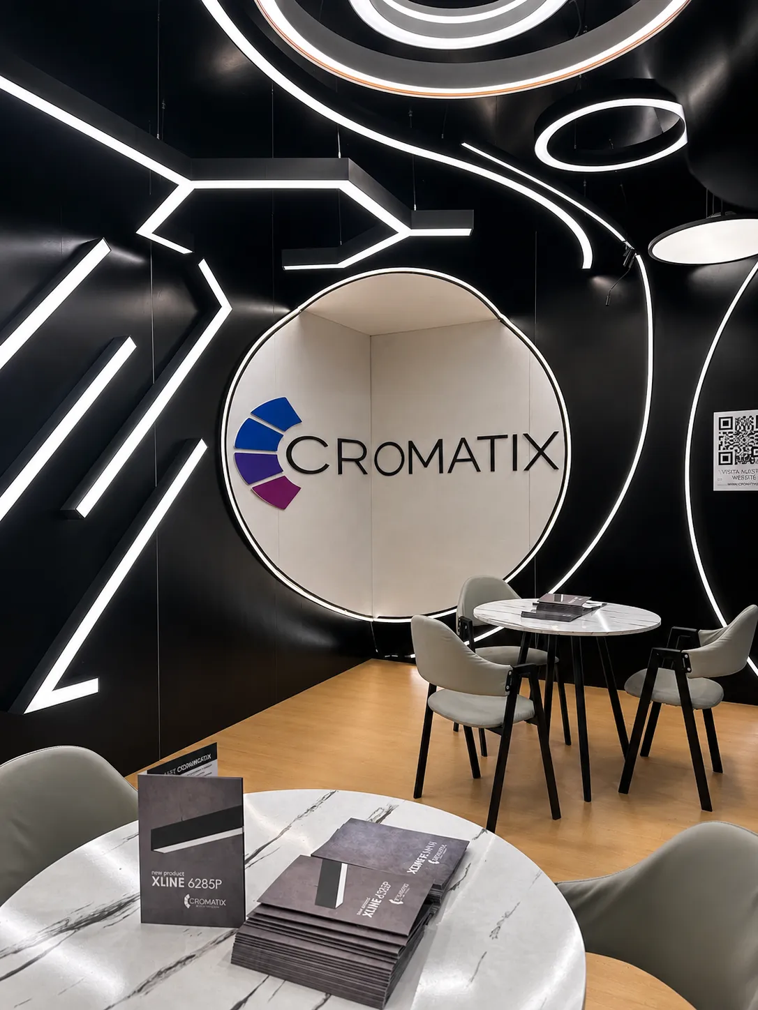 Lighting compositions on display at the CROMATIX stand